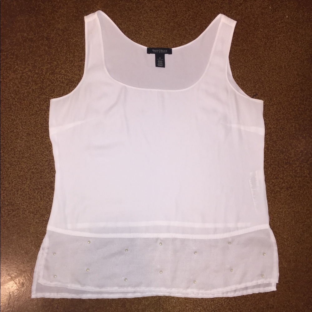 White House Black market white tank top!